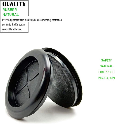 EASYEAH 1 inch Grommets 13/16 Grommet 20 20x25 mm, Rubber for Wiring, in ID One-Sided Rubber Plugs for Round Holes