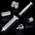 24 Pack 12ml/cc Plastic Syringe with Tip Cap, Small Sterile Syringe for Scientific Labs, Measuring, Watering