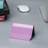 Business Card Holder Aluminum Display Stand - High-end Desktop Organizer, Light Purple, 1 Pack