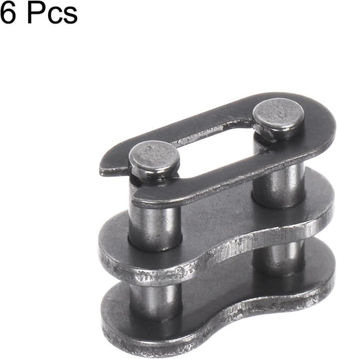 uxcell 6Pcs #25 Chain Master Connector Link Roller, 1/4" Pitch Carbon Steel, Standard Split Links for 04C Chain