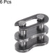 uxcell 6Pcs #25 Chain Master Connector Link Roller, 1/4" Pitch Carbon Steel, Standard Split Links for 04C Chain