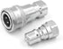 1/4" NPT Thread ISO-B Hydraulic Quick Disconnect Coupler Tractor Quick Coupling with Dust Caps by AKJia