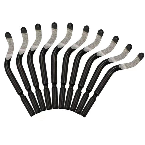 Deburring Blades Set of 10 Pcs BS1010, High Speed Steel Precision Edge Burr Removal Tool for Metal, Plastic
