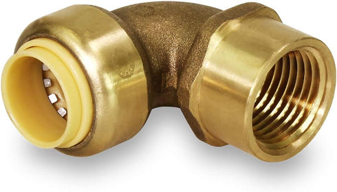 Everflow Supplies Pushlock UPF1 - 1 Inch Long Push x Female Elbow for Quick Installation