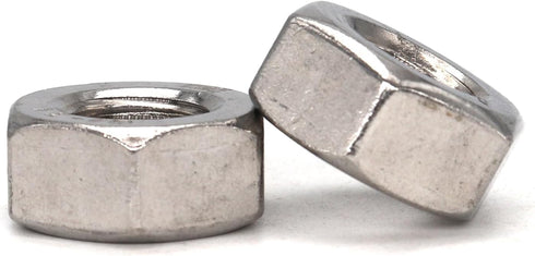 binifiMux M6 Stainless Steel Hex Nuts, Silver, Pack of 50