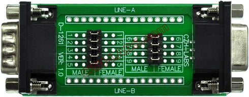 Electronics-Salon CZH-Labs D'sub DB9 Diagnostic Test Breakout Board, DSUB DB9 Connector Male to
