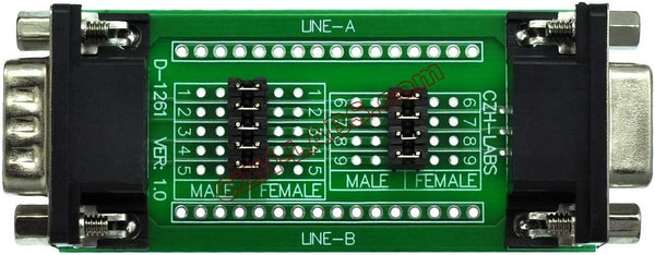 Electronics-Salon CZH-Labs D'sub DB9 Diagnostic Test Breakout Board, DSUB DB9 Connector Male to