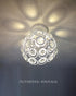 7 White Mini Semi Flush Mount Ceiling Light Hallway Lights Modern Small Metal Acrylic Crystal-Like Chandelier Lamp