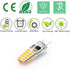 G8 LED Bulb, 3W Equivalent to T4 JCD Bi-Pin G8 Base Halogen Bulb, 20W-25W Dimmable, Warm White 2700K-3000K, 6 Pack