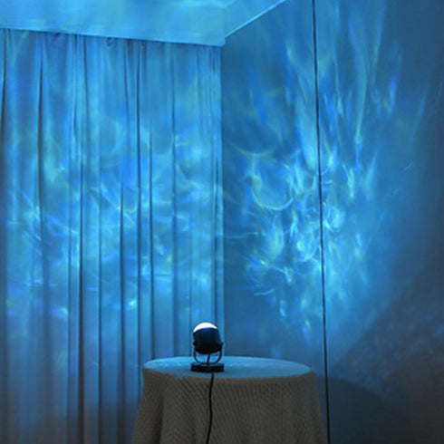 Tengsun Water Ripple Lamp Dynamic Ocean Wave Table Night Light Ocean Wave Ceiling Projector,Control Aurora Projector