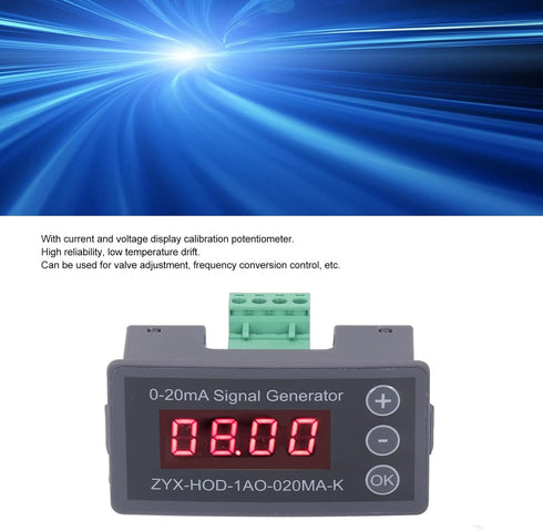 Signal Generator, 0-20Ma 1 Channel Digital Display with Calibration Potentiometers for Valve Regulation