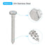 uxcell Hex Head Lag Screws Bolts, 30pcs 1/4" x 2" 304 Stainless Steel Partial Thread Wood Screws