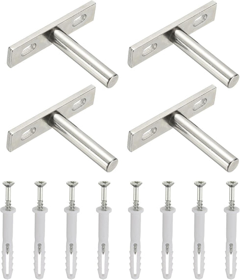 uxcell 4 PCS Blind Shelf Supports, 2 Inch Heavy Duty Floating Shelf