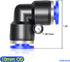 TAILONZ PNEUMATIC Blue Elbow 2 Ways - 10MM Tube OD 90 Push to Connect Tube Quick Fittings Push Lock PV-10 (Pack of 2) by TAILONZ PNEUMATIC
