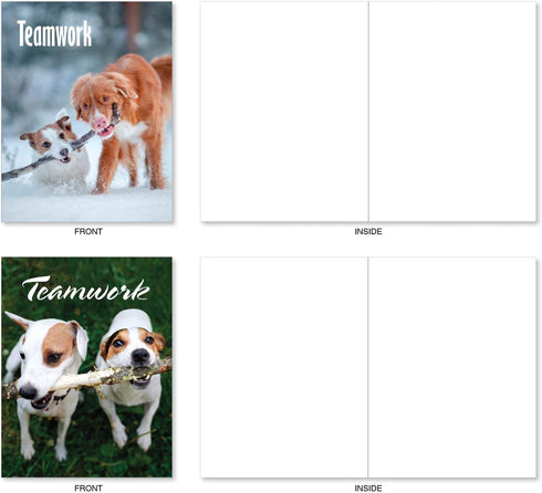 The Best Card Company 20 Boxed Dog Cards with Envelopes, Blank Assortment (4 x 5.12 Inch), 10 Designs, 2 Each.