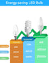 PARTPHONER E12 LED Light Bulbs - B11 Candelabra Bulbs 60W Equivalent, Non-Dimmable 6W LED Candle Bulb (Pack of 6)