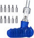 10 IN 1 Magnetic Ratcheting Multi-Bit Screwdriver Set, Adjustable S2 Steel Tool Kit with Blue Shaft
