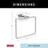 DELTA FAUCET NIC46-PC Nicoli Wall Mount Square Closed Towel Ring in Polished Chrome - Bath Hardware Accessory