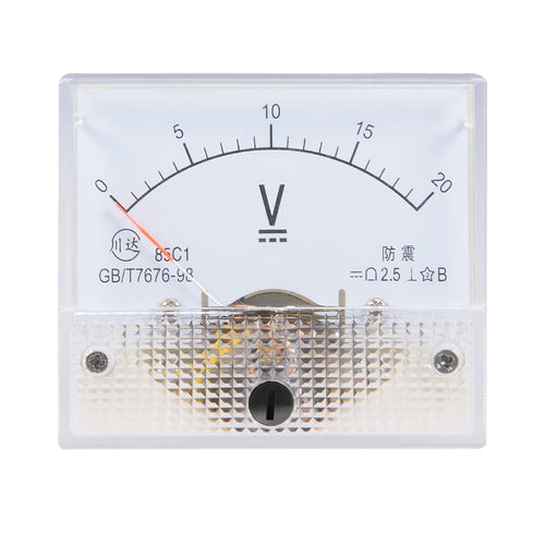 uxcell DC 0-20V Analog Panel Voltage Gauge Volt Meter 85C1, 2.5% Error Margin