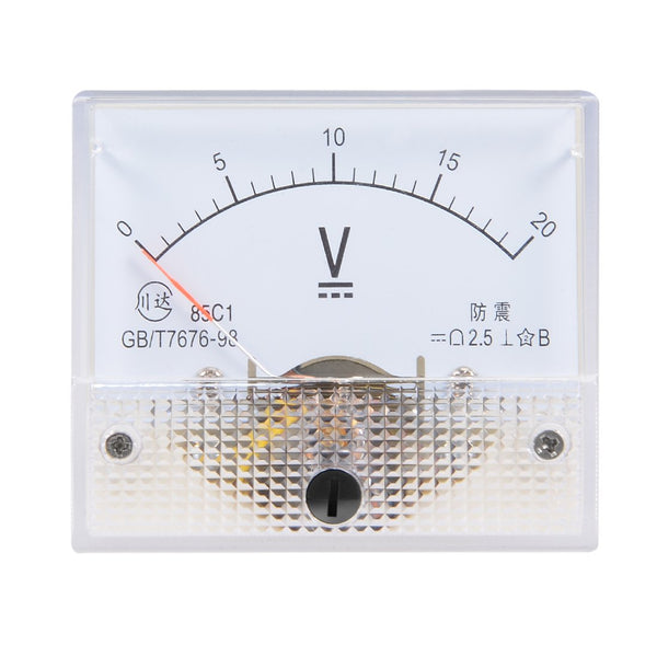 uxcell DC 0-20V Analog Panel Voltage Gauge Volt Meter 85C1, 2.5% Error Margin