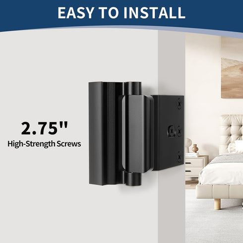 3Pcs 800lbs Door Reinforcement Lock, Door Locks for Kids Safety, Door Safety Locks from Inside, Withstand Force-Enhance