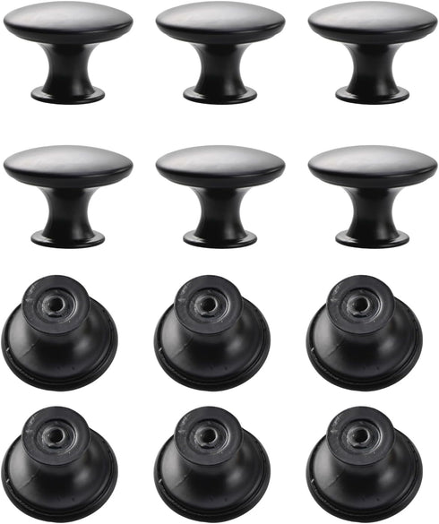 LUOOHL 12Pcs Furniture Decorative Handle Modern Stainless Steel Dressers Knob Round Bedside Cabinet