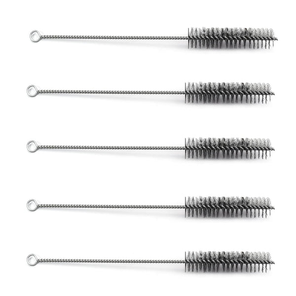 Bettomshin 5Pcs Steel Wire Cleaning Brush, 1.0-inch Diameter, 12-inch Length Tube Cleaning Tool