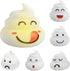 Karlak Cute Poop LED Touch Night 3 Pack Emotion Night Lamp for Kids