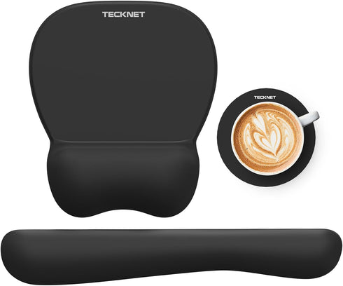TECKNET Gel Mouse Pad with Wrist Rest, 3 in 1 Keyboard Wrist Rest