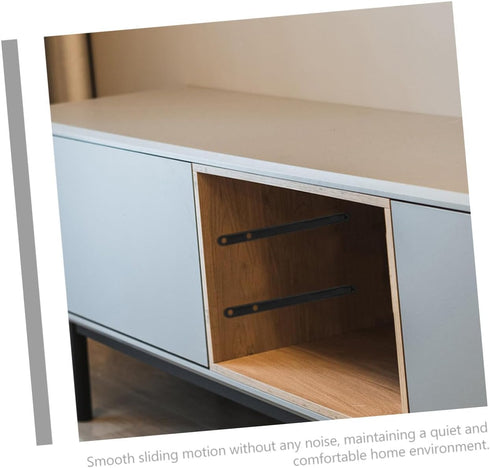 2pcs Vaguelly Side Mount Drawer Slides Smooth Silent Sliding Furniture Rails for Bedside Cabinets Wardrobes Dresser