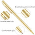Unibene 6 Pack Gold Slim Ballpoint Pens, Black Ink Medium Point, Nice Gift for Office and Students