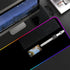 Qisan RGB Large Gaming Mouse Pad with Nonslip Base - 31.5 x 11.8 Inch, Soft LED Extended Mousepad with Anti-Slip Rubber