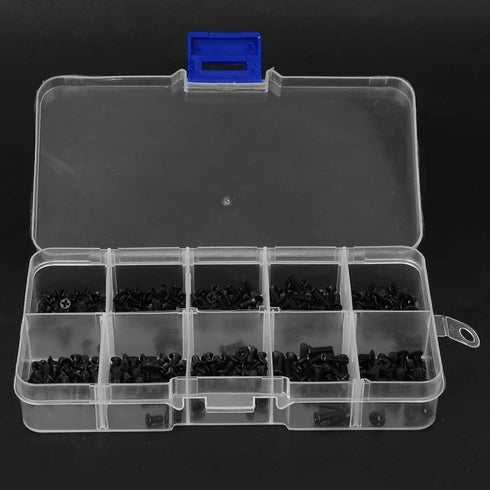 Carbon Steel Flat Head Machine Screw Bolt Assortment Sets, Fasteners with Box Optional for Electronics Industry