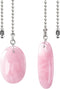 LFERS LEFERS Ceiling Fan Pull Chain, 2 Pieces Natural Gemstone Pendants with 12"