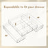 Briwooody 1 9'' 18'' 12'' 2.1'' 8 Pcs Acrylic Desk Drawer Organizer up to x x Expandable Drawer Organizer Trays