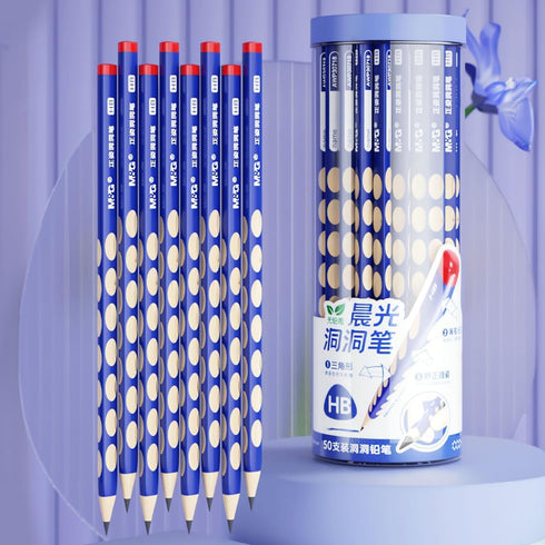 M&G 30 Pcs Triangular Pencils: 2B Pencils with Grip Correction, Suitable for Writing, Drawing, Sketching