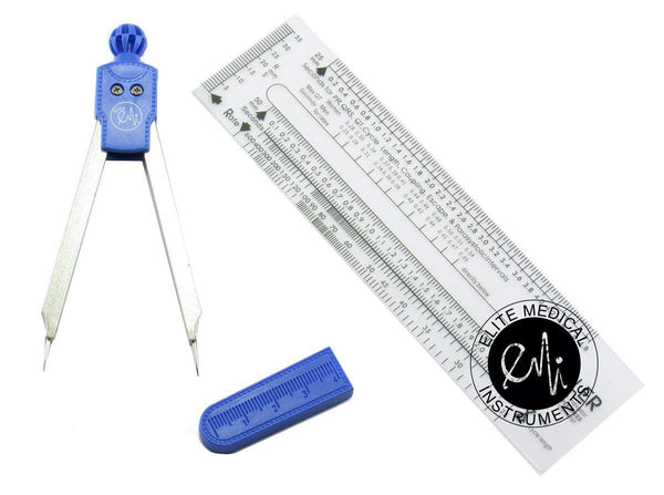 EMI Royal Deluxe EKG Caliper and EKG Ruler Combination Set EKR-453