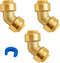 SUNGATOR 1/2 Inch 45 Degree Elbow, No Lead Brass Plumbing Fittings, Push to Connect PEX, Copper, CPVC, PE-RT, Pack of 3