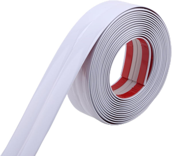 Multifunctional Wall Molding Trim & Corner Guards, Shiny White Caulk Strip for Protection and Decoration