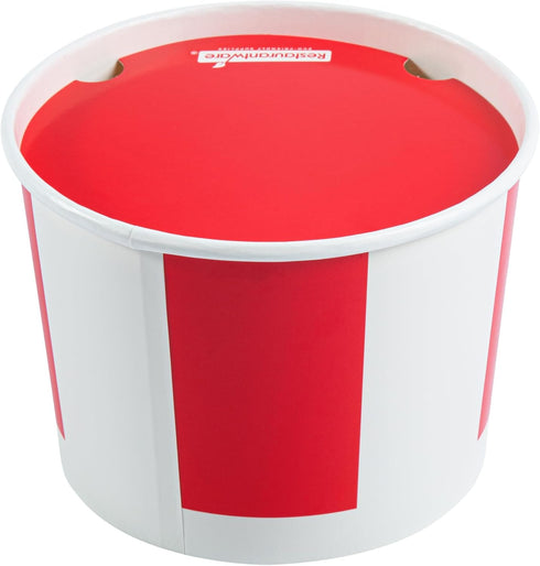 64 25 Restaurantware-Bio Tek Ounce Chicken Buckets With Lids, Greaseproof Paper Chicken Buckets - Vented Lids