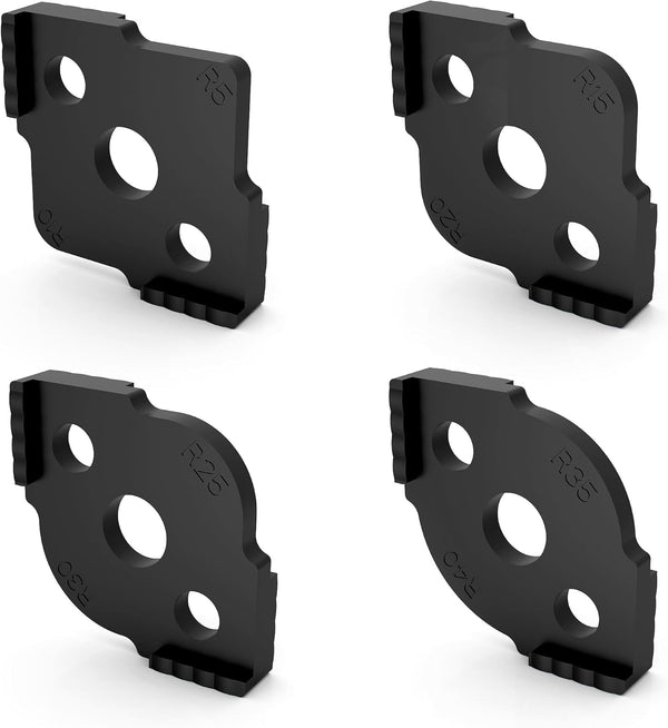 inBovoga 8 Radius Corners Router Jig Router Templates, High Hardness ABS+CNC Radius Routing