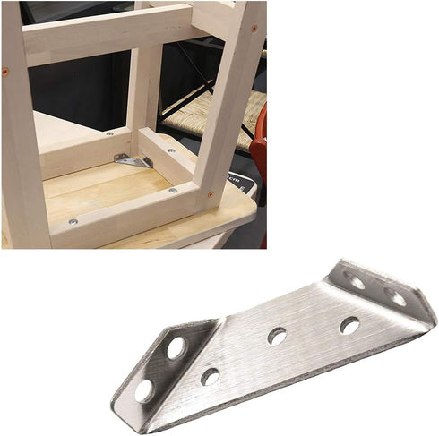 Trapeziform Angle Brackets - Stainless Steel Angle Corner Braces for Desk Edge, Box, Wood Beam, Pack of 10