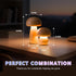 Gifts(2 Packs) Mushroom-Night-Lights Rechargeable, Cordless Wooden Mushroom Table Lamps, Portable Desk Lamps