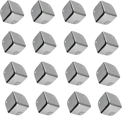 Annakideya Chromed Iron Case Corner Protector Metal Box Corner Support Angle Curved Decoration