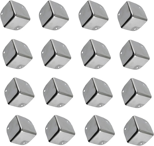 Annakideya Chromed Iron Case Corner Protector Metal Box Corner Support Angle Curved Decoration