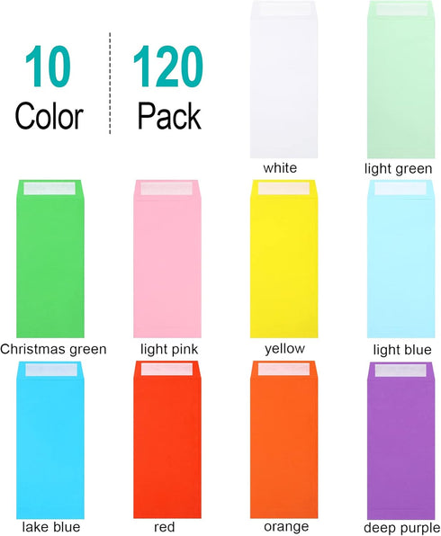Cash Envelopes -120 Envelopes Money Saving Challenge, 3.2x6.6inch Money Envelopes for Budgeting, Coins, Checks, Gift Cards & Tickets by Joyberg