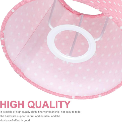 6.29 Inch Totority Polka Dot Cloth Lampshade Round Small Lamp Cover Soft Light Diffuser for Bedside Floor Wall Lamps