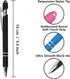 Ballpoint Pen with Stylus Tip, Soft Touch Click Metal Pen, 1.0mm Medium Point, Black Ink, 12 Count