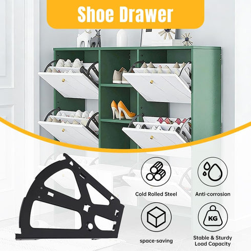 2 Shoe Cabinet Hinge, Layers Shoe Cabinet Flip Frame Shoe Rack Hinges Flip Drawer Hinge Hardware Parts for Shoe