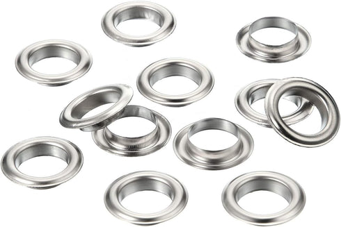 WILLBOND Grommet and Washer Kit, Finish Eyelet for Clothes, Fabric, Leather Tag Bag (500 Pieces, Silver, 1/2 Inch)